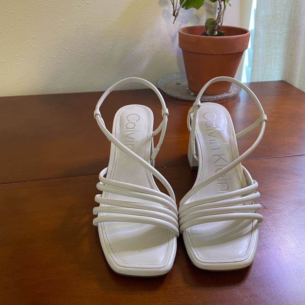 Calvin Klein Elegant White Heels